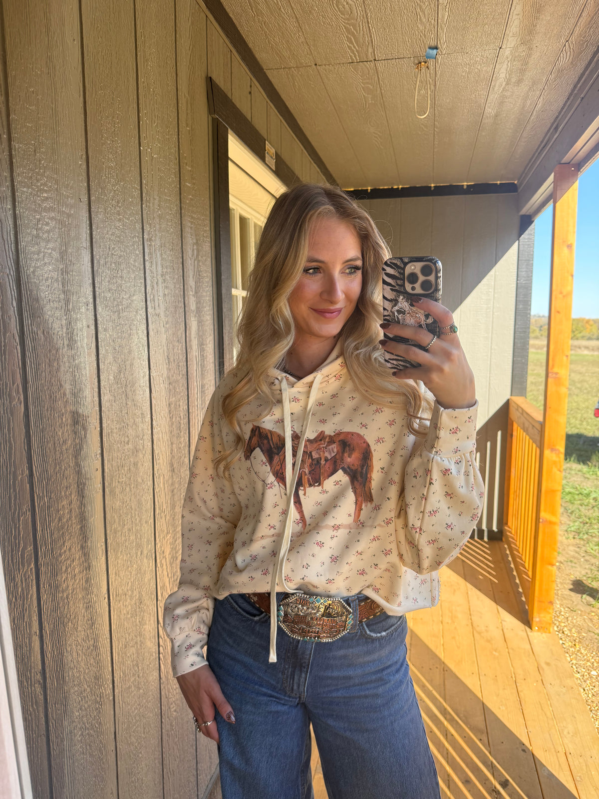 The Good Horse Floral Hoodie