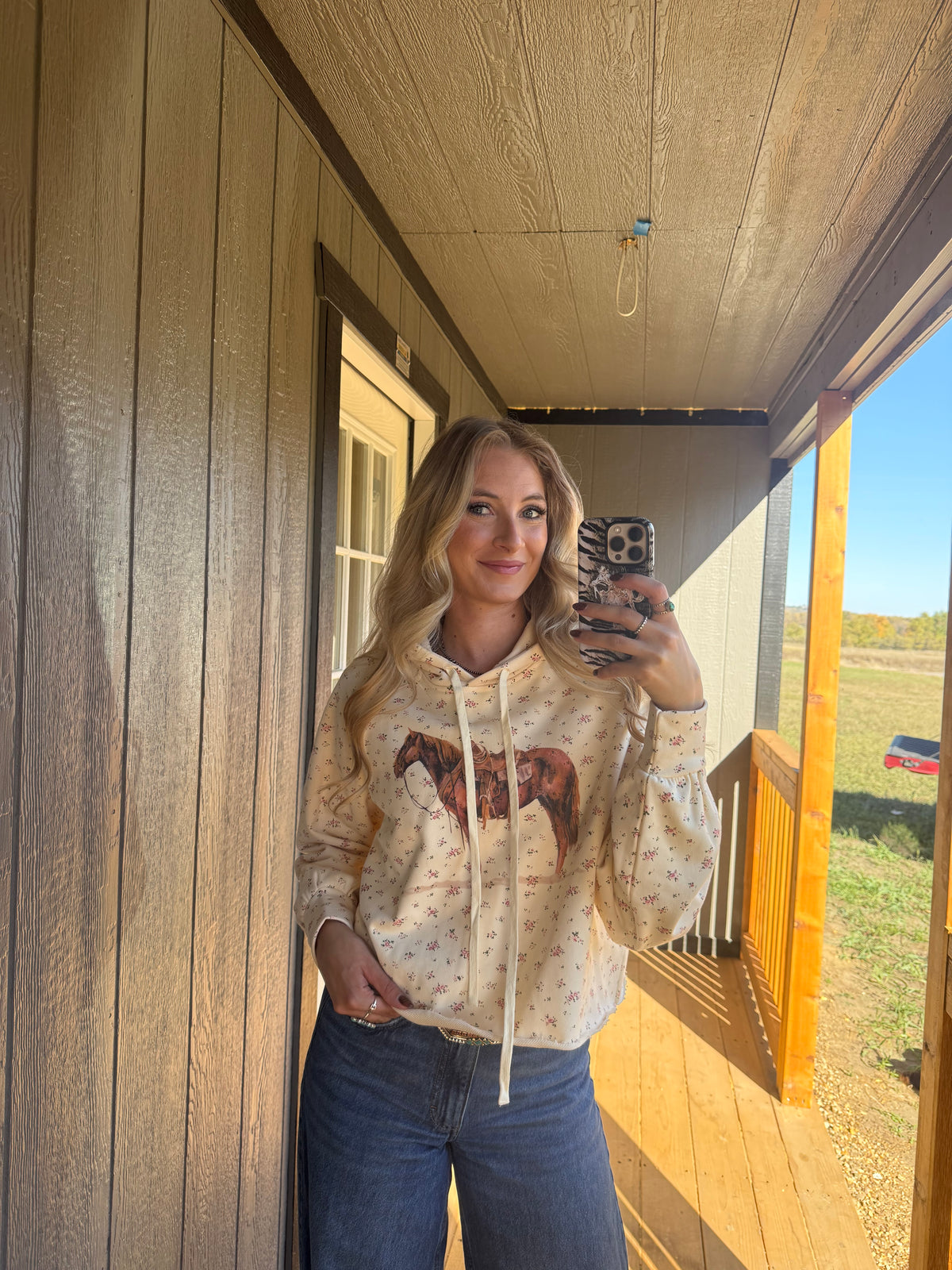 The Good Horse Floral Hoodie