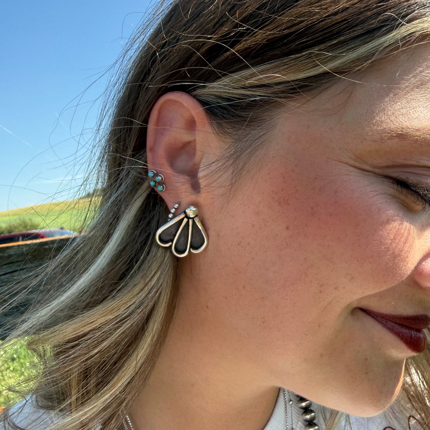 Floral Fan Earrings