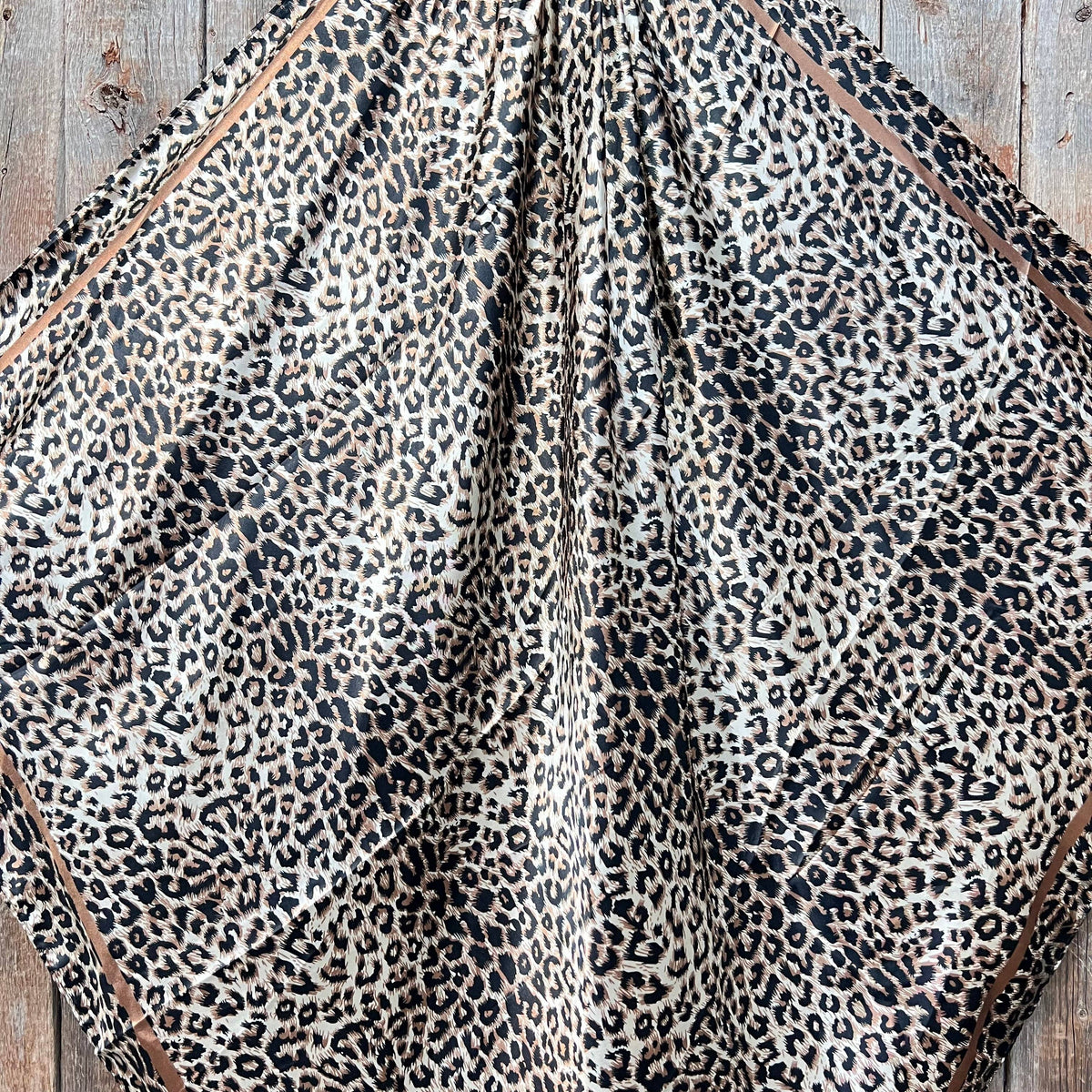 Tan Leopard Wild Rag