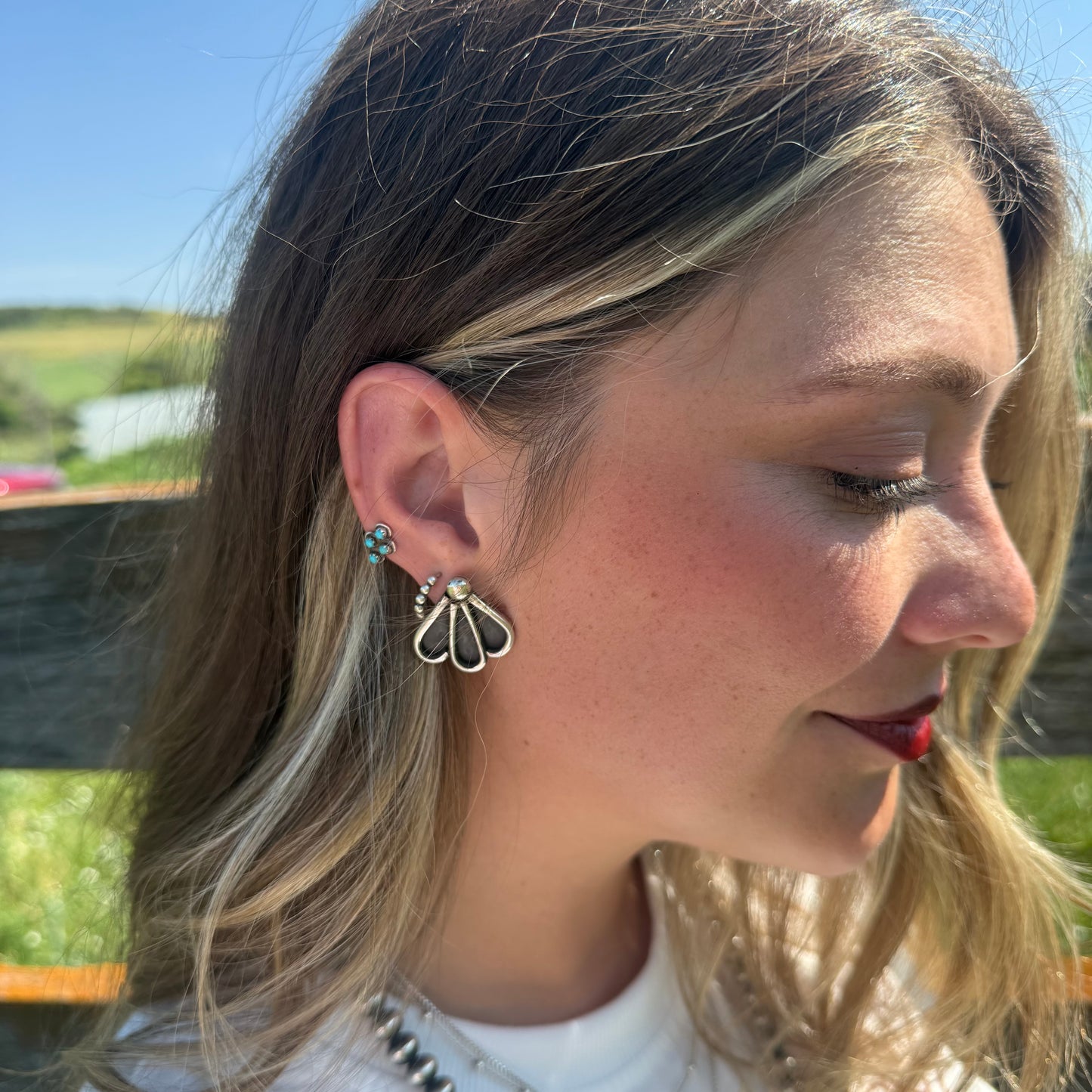 Floral Fan Earrings