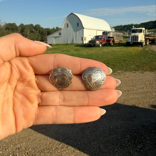 Heart Concho Studs