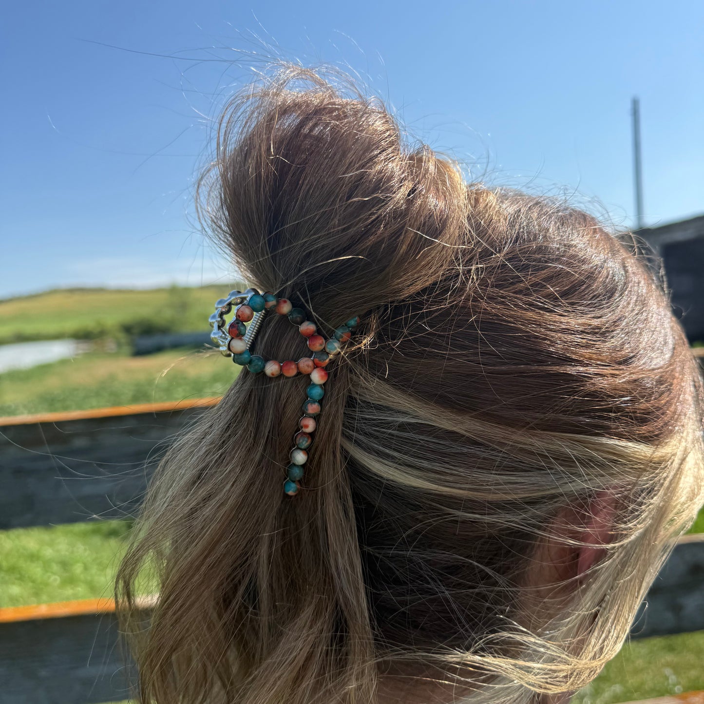 Natural Stone Claw Clip
