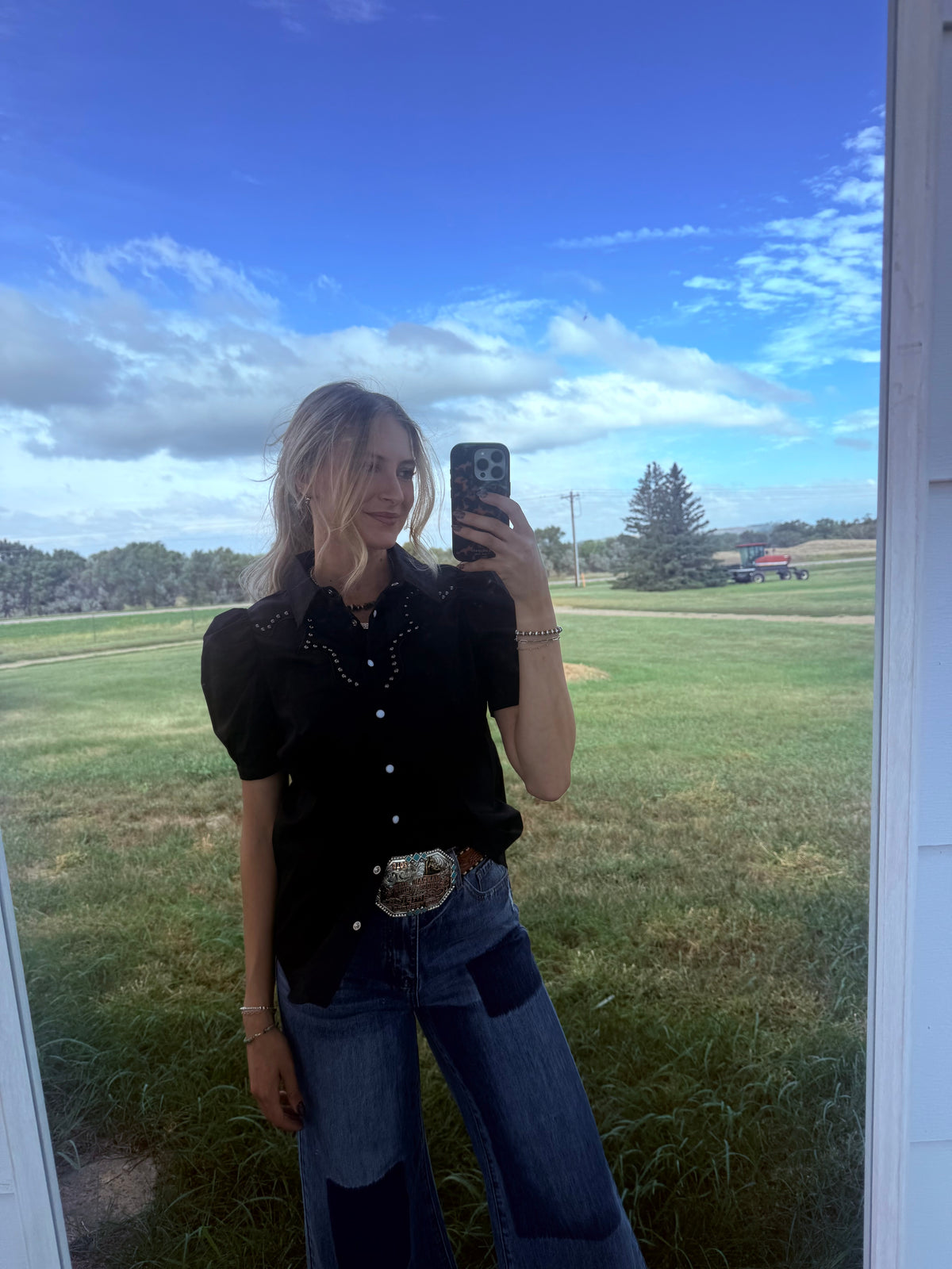 Where the Blacktop Ends Pearl Snap Shirt