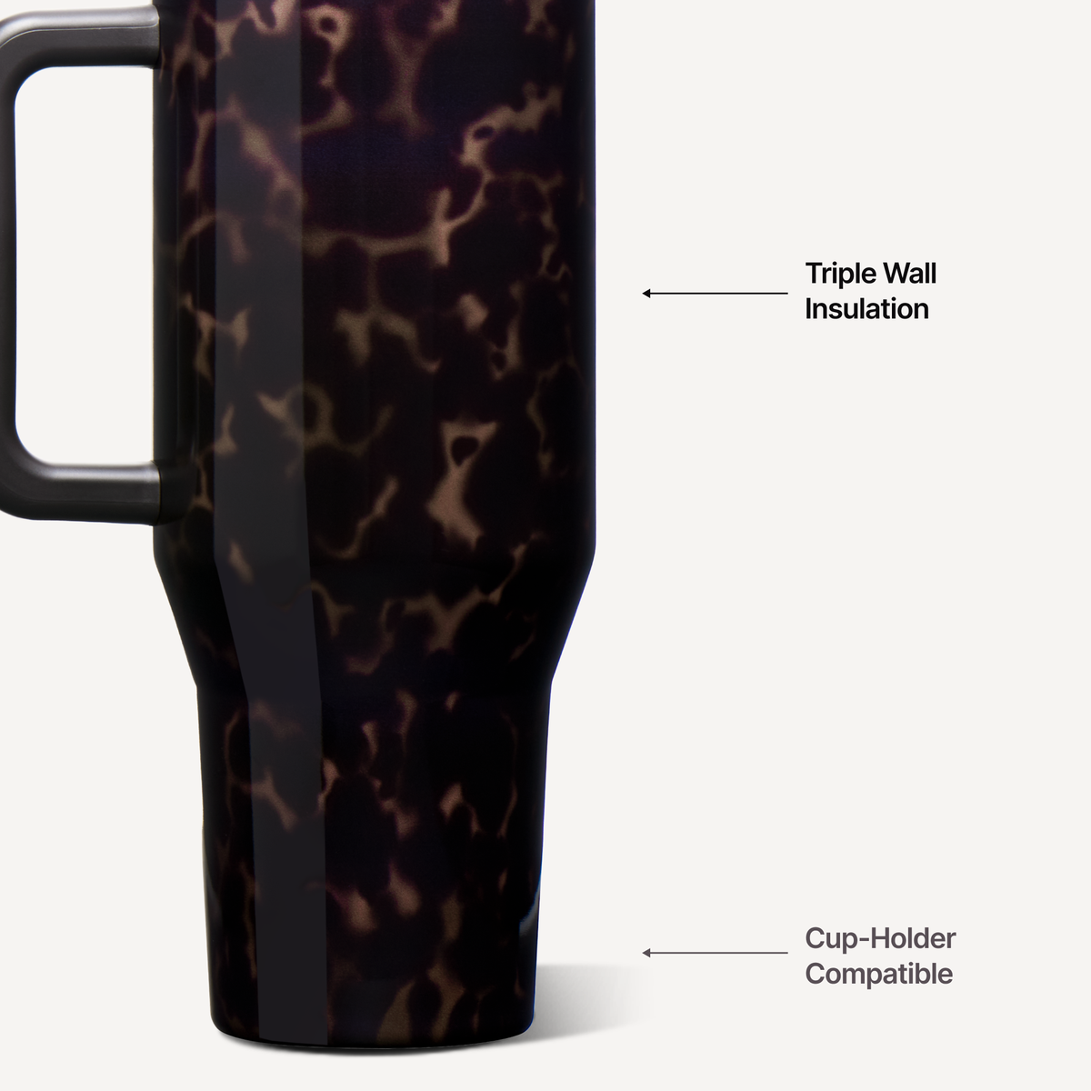 32 oz HydroJug Traveler – Mocha Tortoise