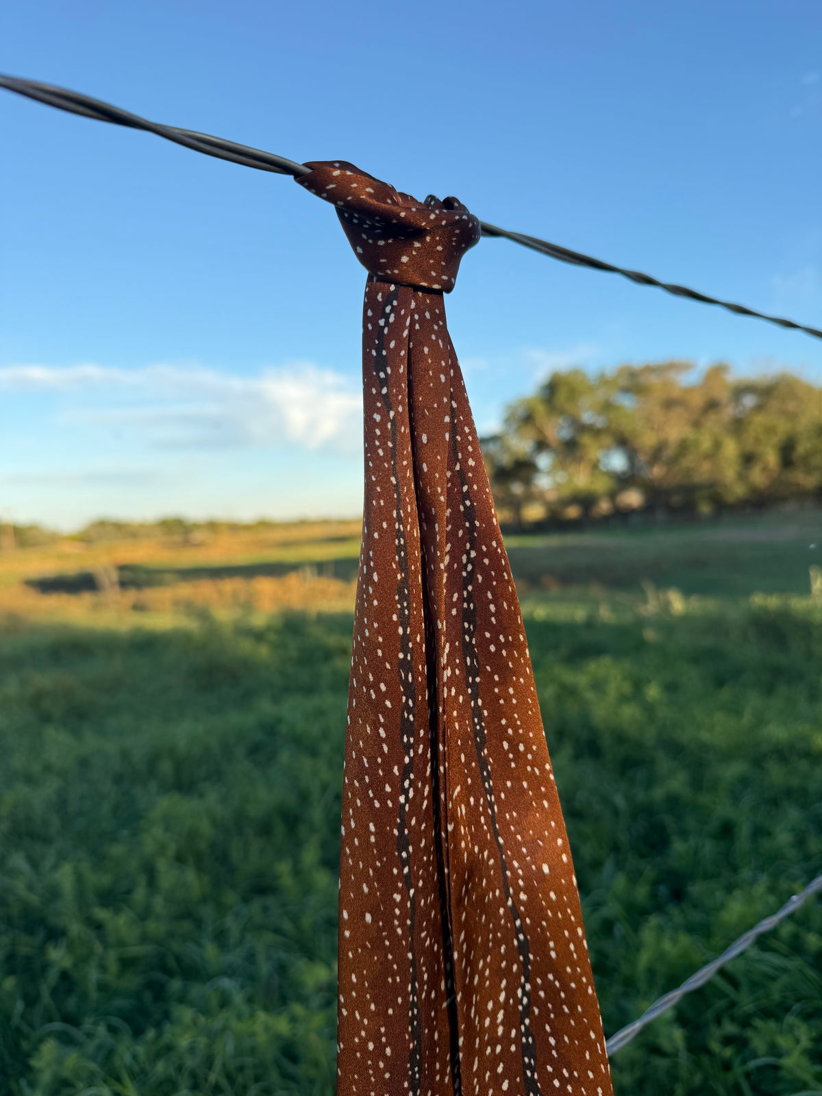Axis Deer Silk Twilly Scarf