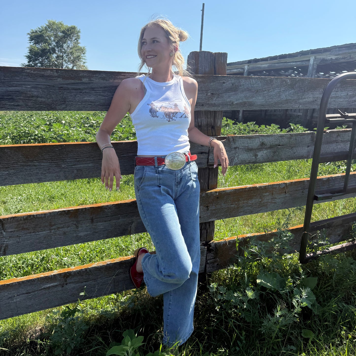 Cowboys Cropped Tank