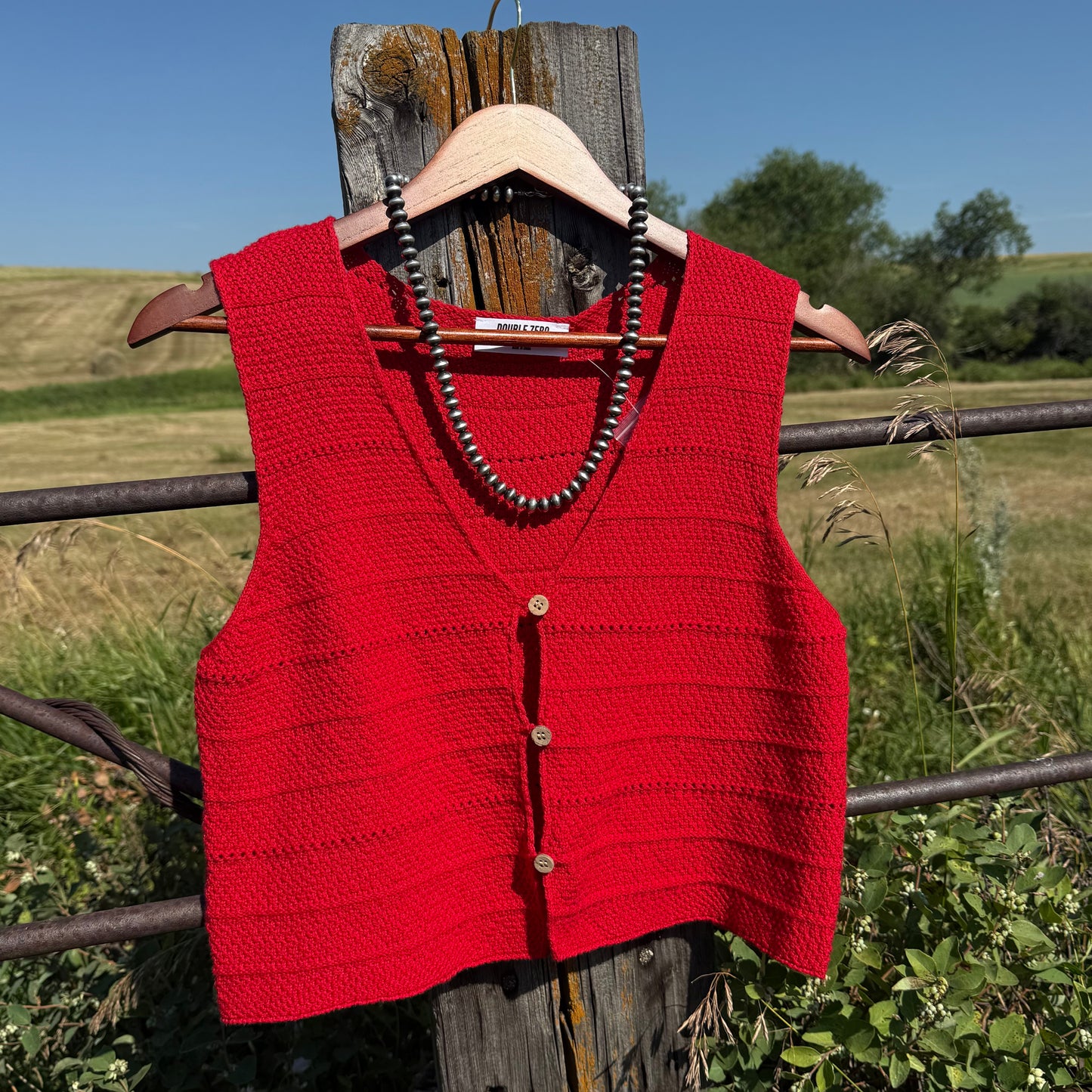 Red Knit Vest