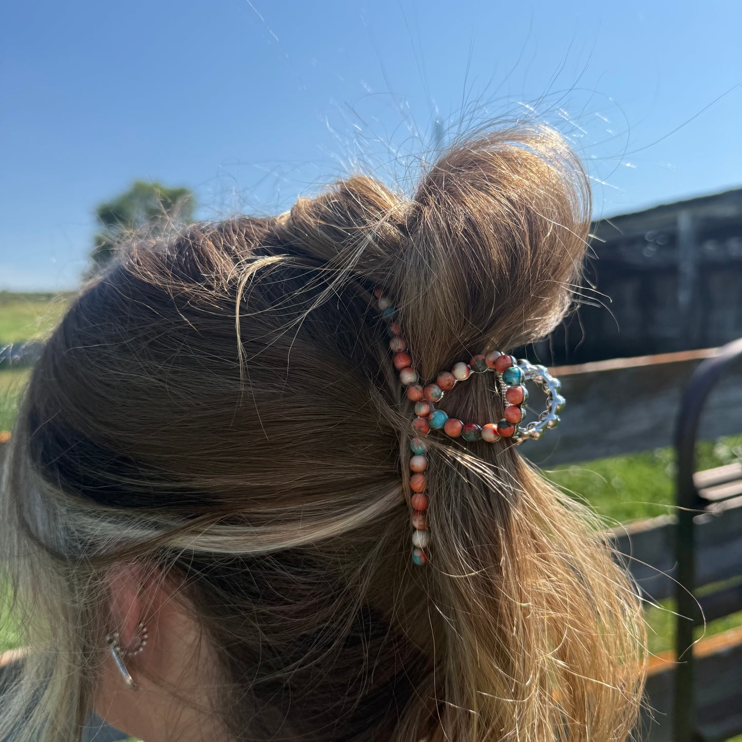 Natural Stone Claw Clip