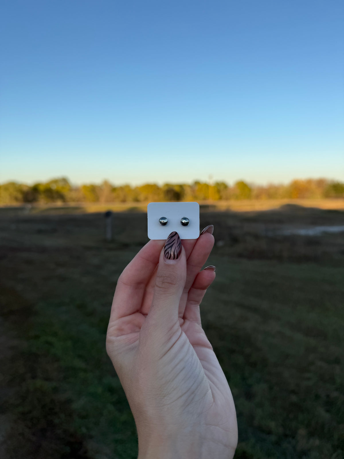 6 mm Navajo Pearl Stud Earrings